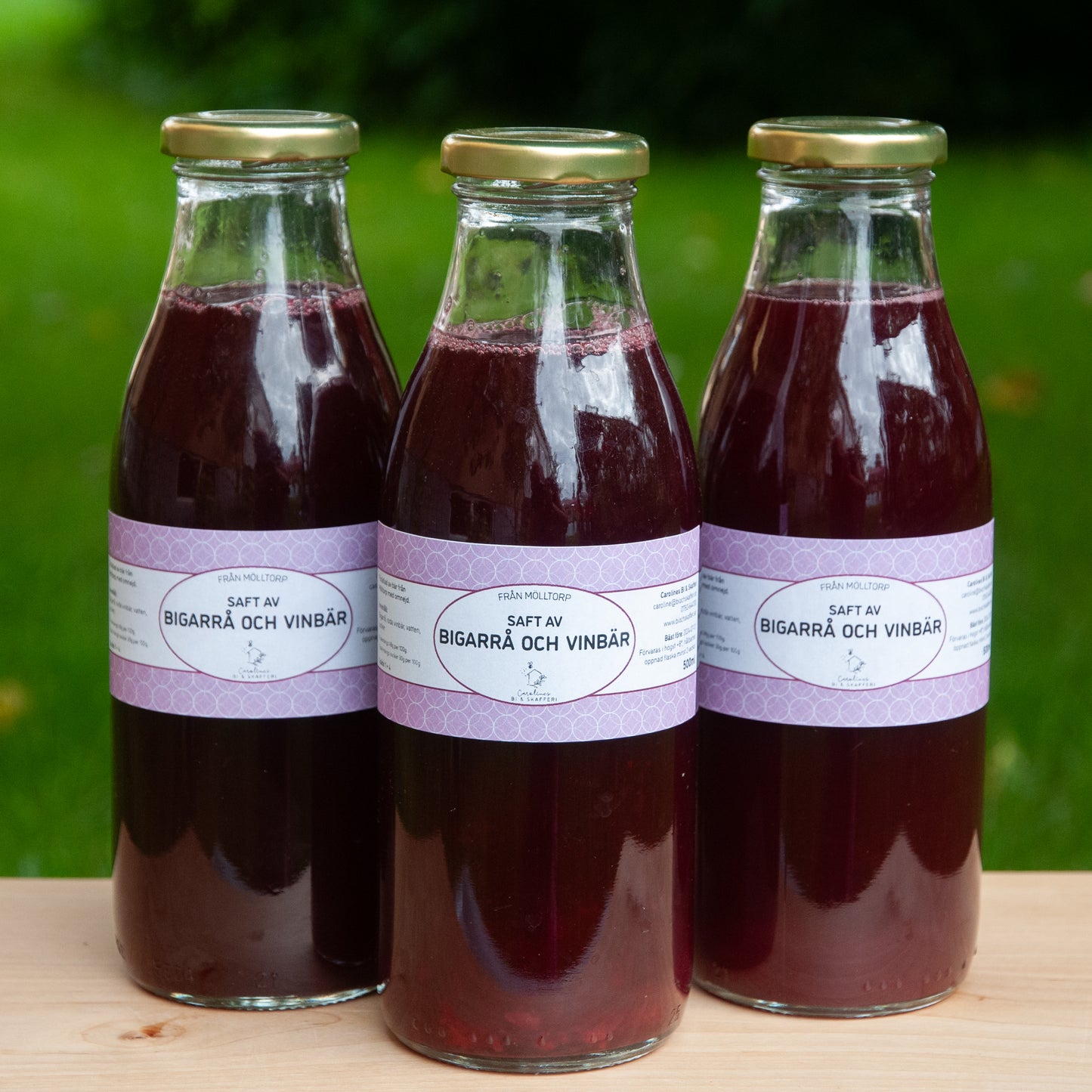 Saft av Bigarrå och vinbär, 500ml