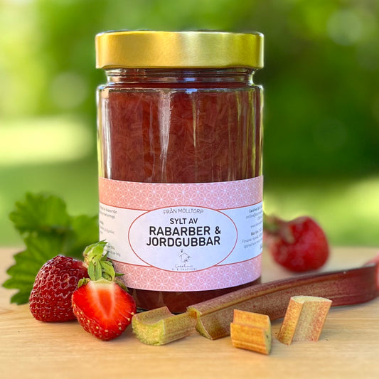 Sylt av Rabarber och Jordgubbar, 340g